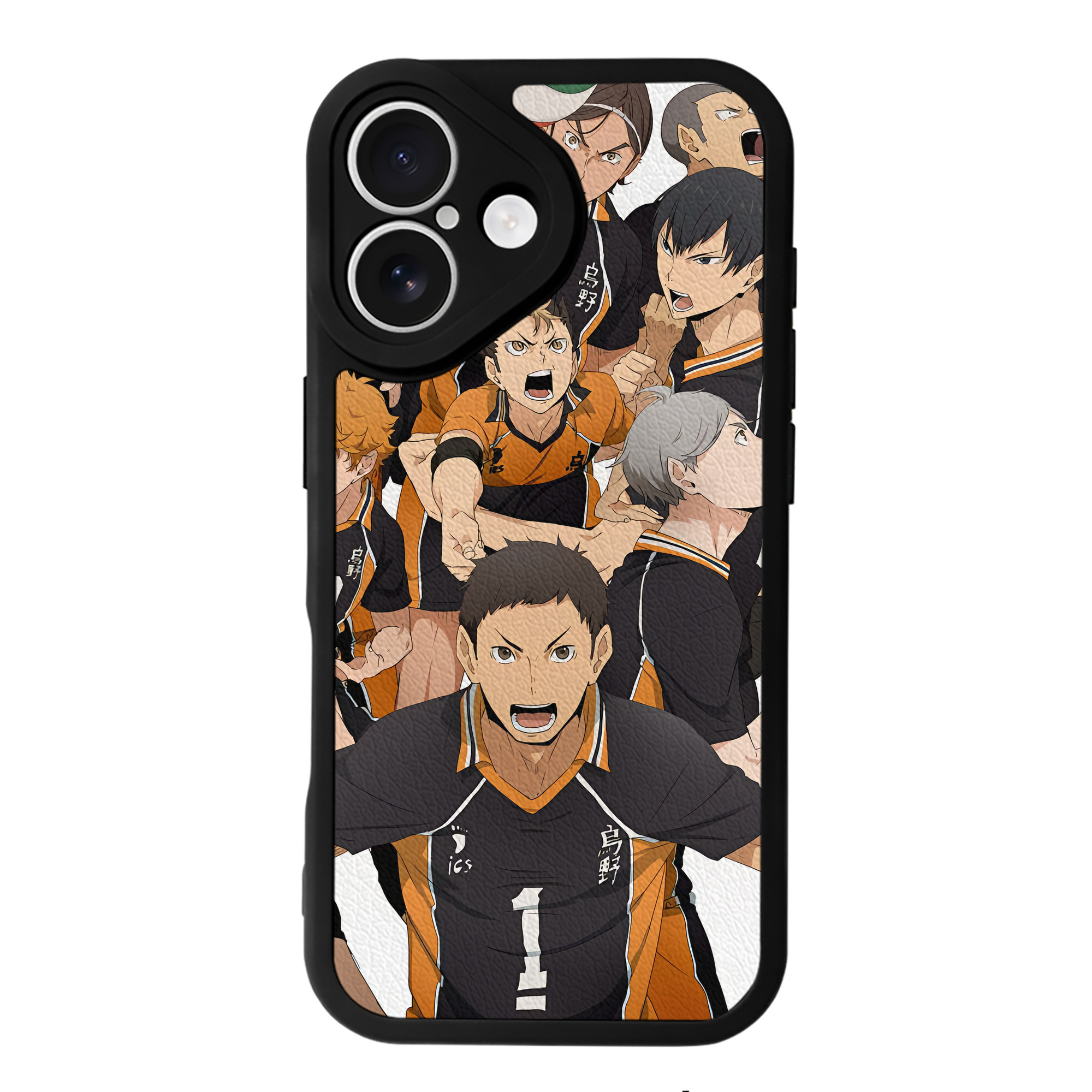 （画像用） ハイキュー!! Haikyu!! 【iPhone 16シリーズ対応】シリコンスマホケース（レザー調） 材質：シリコン